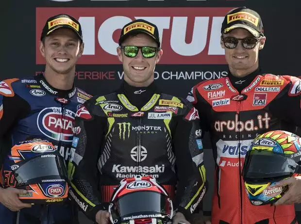 Michael van der Mark, Tom Sykes, Chaz Davies Titel-Bild zur News: Michael van der Mark, Tom Sykes, Chaz Davies