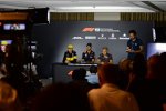 Nico Hülkenberg (Renault), Daniel Ricciardo (Red Bull) und Kevin Magnussen (Haas) 