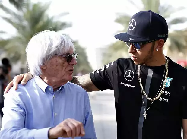 Titel-Bild zur News: Bernie Ecclestone, Lewis Hamilton