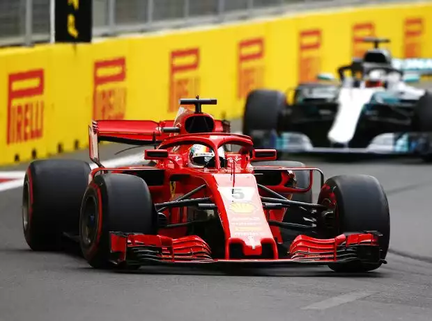 Titel-Bild zur News: Sebastian Vettel, Lewis Hamilton, Valtteri Bottas