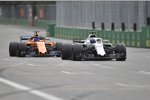 Lance Stroll (Williams) und Fernando Alonso (McLaren) 