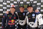 Sebastien Loeb, Johan Kristoffersson und Petter Solberg 