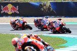 Marc Marquez (Honda), Jorge Lorenzo (Ducati), Andrea Dovizioso (Ducati) und Daniel Pedrosa (Honda) 