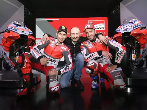 Jorge Lorenzo, Claudio Domenicali, Andrea Dovizioso Titel-Bild zur News: Jorge Lorenzo, Claudio Domenicali, Andrea Dovizioso