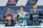 Miguel Oliveira ( Ajo), Lorenzo Baldassarri (Pons) und Francesco Bagnaia (VR46) 