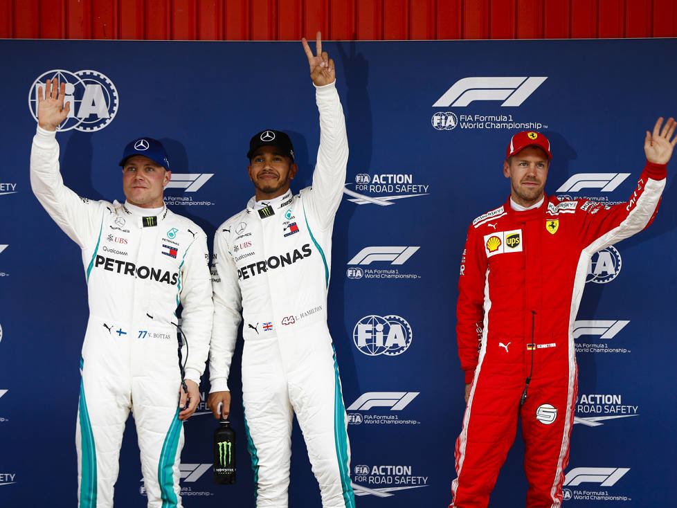 Lewis Hamilton, Valtteri Bottas, Sebastian Vettel
