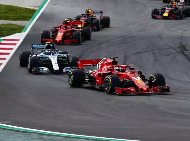 Titel-Bild zur News: Sebastian Vettel, Valtteri Bottas, Kimi Räikkönen, Max Verstappen