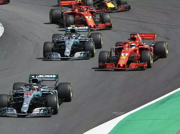 Lewis Hamilton, Sebastian Vettel, Valtteri Bottas, Kimi Räikkönen, Max Verstappen, Daniel Ricciardo Titel-Bild zur News: Lewis Hamilton, Sebastian Vettel, Valtteri Bottas, Kimi Räikkönen, Max Verstappen, Daniel Ricciardo
