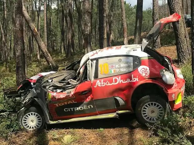 Unfallauto von Kris Meeke, Citroen Titel-Bild zur News: Unfallauto von Kris Meeke, Citroen
