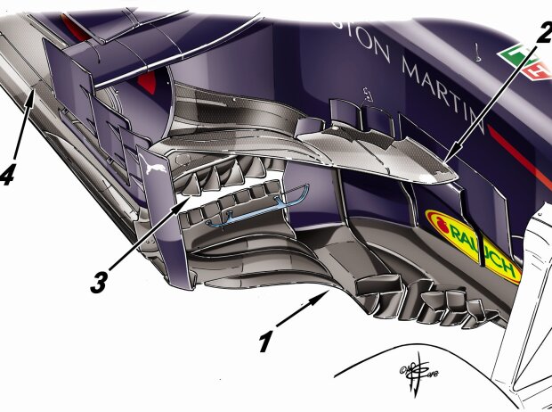 Seitenkasten des Red Bull RB14 (Barcelona-Update)