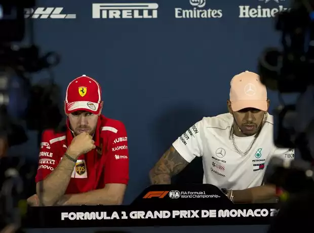 Titel-Bild zur News: Sebastian Vettel, Lewis Hamilton