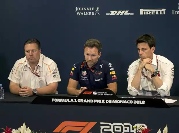 Titel-Bild zur News: Zak Brown, Christian Horner, Toto Wolff
