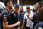 Max Verstappen (Red Bull), Sergio Perez (Force India) und Daniel Ricciardo (Red Bull) 