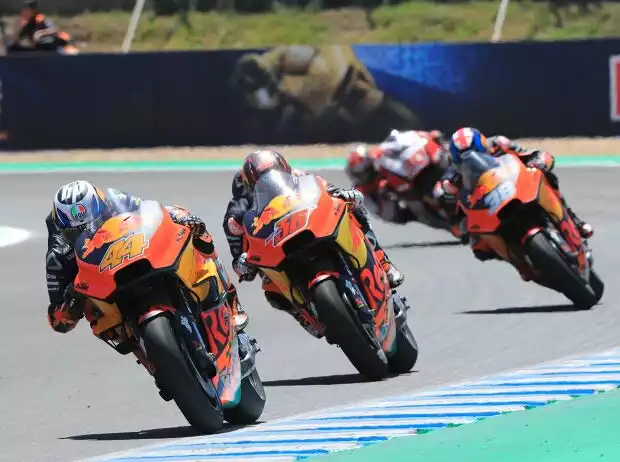 Titel-Bild zur News: Pol Espargaro, Mika Kallio, Bradley Smith