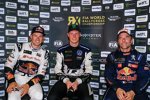 Andreas Bakkerud, Johan Kristoffersson und Sebastien Loeb 