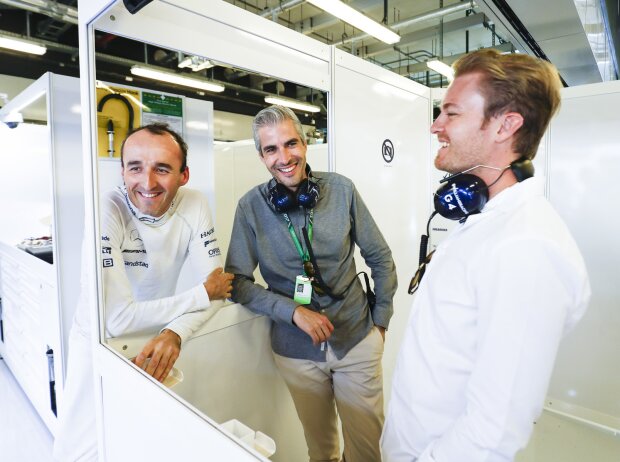 Robert Kubica, Alessandro Alunni Bravi und Nico Rosberg