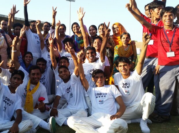 Titel-Bild zur News: Laureus Sport for Good in Indien - Cricketmatch