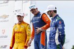 Scott Dixon (Ganassi), Ryan Hunter-Reay (Andretti) und Alexander Rossi (Andretti) 