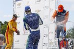 Scott Dixon (Ganassi), Ryan Hunter-Reay (Andretti) und Alexander Rossi (Andretti) 