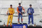 Ryan Hunter-Reay (Andretti), Scott Dixon (Ganassi) und Alexander Rossi (Andretti) 