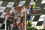 Andrea Dovizioso, Jorge Lorenzo und Valentino Rossi 