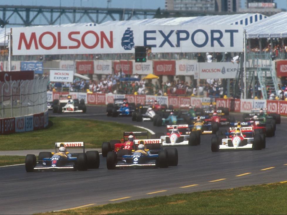 Riccardo Patrese, Nigel Mansell, Alain Prost, Gerhard Berger, Roberto Moreno