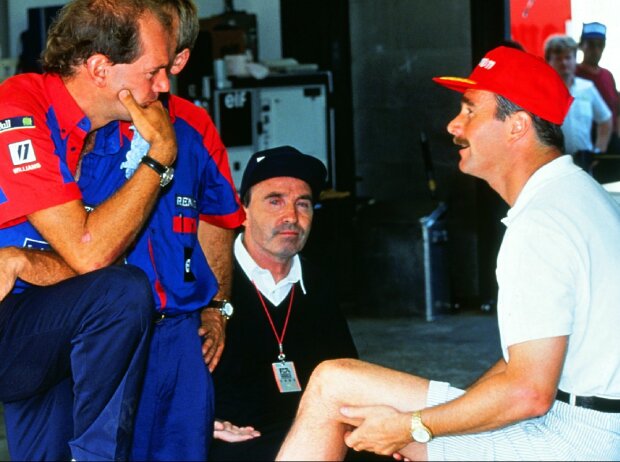 Adrian Newey, Frank Williams, Nigel Mansell Adrian Newey, Frank Williams, Nigel Mansell