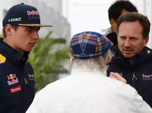 Max Verstappen, Jackie Stewart, Christian Horner Titel-Bild zur News: Max Verstappen, Jackie Stewart, Christian Horner