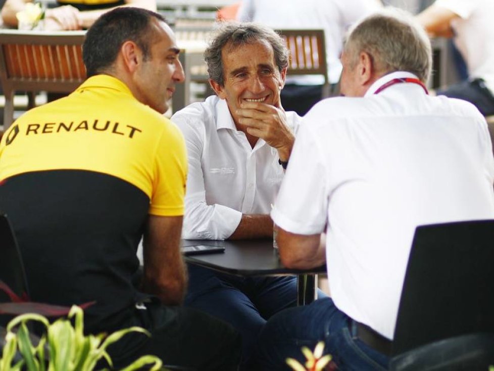 Cyril Abiteboul, Alain Prost. Helmut Marko