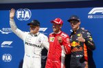 Sebastian Vettel (Ferrari), Valtteri Bottas (Mercedes) und Max Verstappen (Red Bull) 