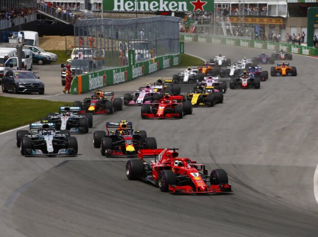 Titel-Bild zur News: Sebastian Vettel, Max Verstappen, Lewis Hamilton, Kimi Räikkönen, Daniel Ricciardo