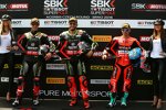 Jonathan Rea, Tom Sykes und Marco Melandri 