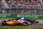 Fernando Alonso (McLaren), Marcus Ericsson (Sauber) und Pierre Gasly (Toro Rosso) 