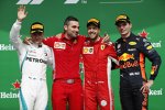 Sebastian Vettel (Ferrari), Valtteri Bottas (Mercedes) und Max Verstappen (Red Bull) 