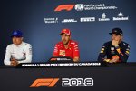 Valtteri Bottas (Mercedes), Sebastian Vettel (Ferrari) und Max Verstappen (Red Bull) 