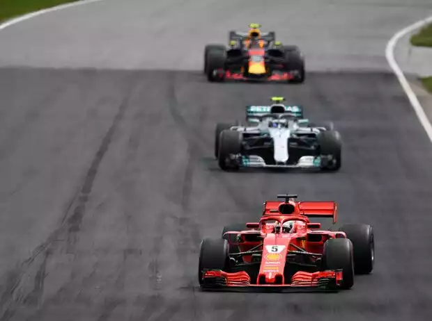 Titel-Bild zur News: Sebastian Vettel, Valtteri Bottas