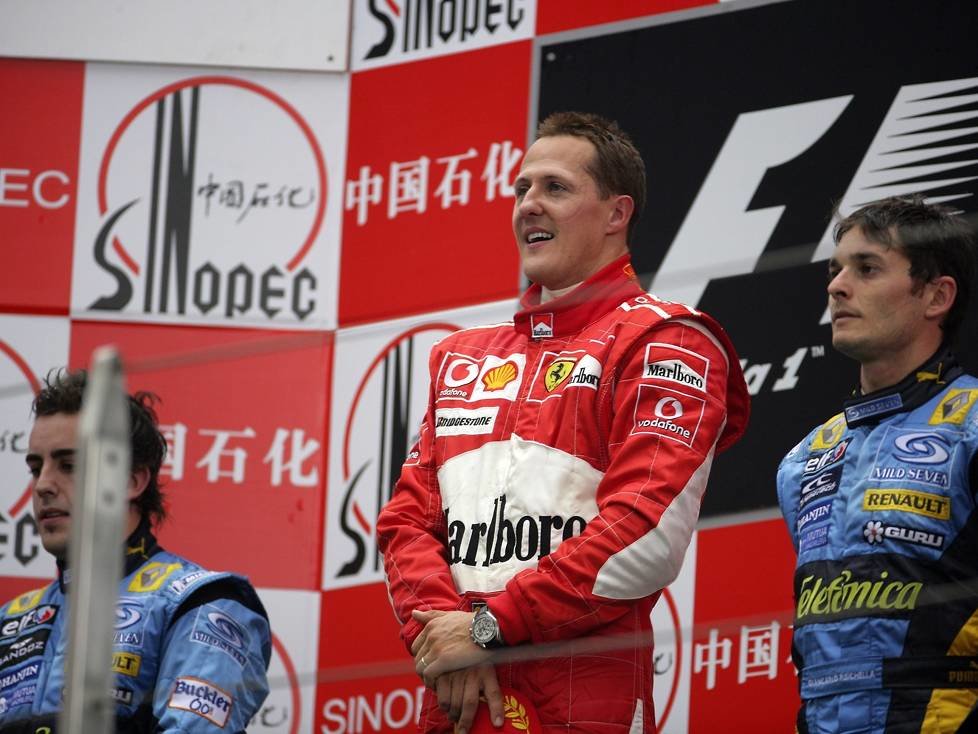 Fernando Alonso, Michael Schumacher, Giancarlo Fisichella