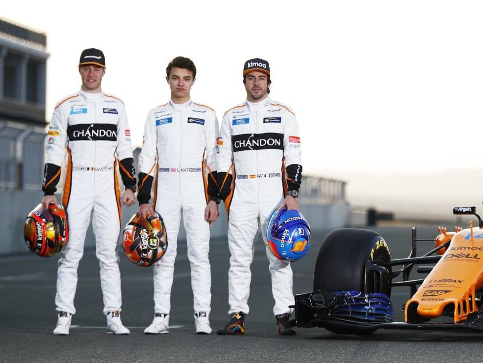 Stoffel Vandoorne, Fernando Alonso, Lando Norris