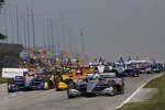 Josef Newgarden (Penske), Alexander Rossi (Andretti) und Ryan Hunter-Reay (Andretti) 