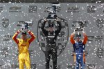 Josef Newgarden (Penske), Ryan Hunter-Reay (Andretti) und Scott Dixon (Ganassi) 