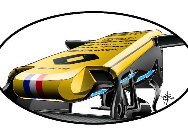 Renault R.S. 18, Frontpartie, Nase, S-Schacht Renault R.S. 18, Frontpartie, Nase, S-Schacht