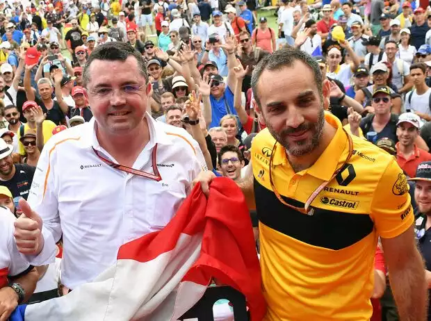 Eric Boullier, Cyril Abiteboul Titel-Bild zur News: Eric Boullier, Cyril Abiteboul