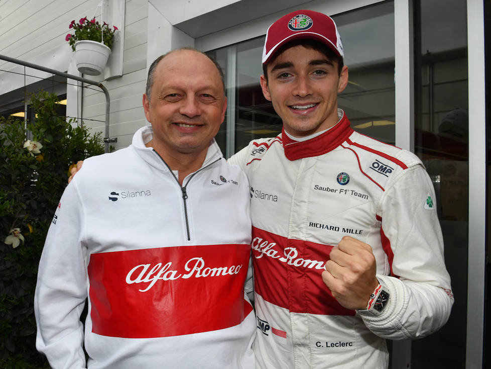 Frederic Vasseur und Charles Leclerc