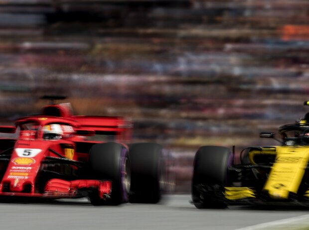 Titel-Bild zur News: Sebastian Vettel, Carlos Sainz