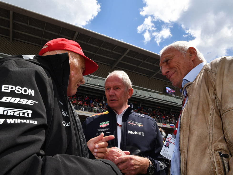 Niki Lauda, Helmut Marko, Dietrich Mateschitz
