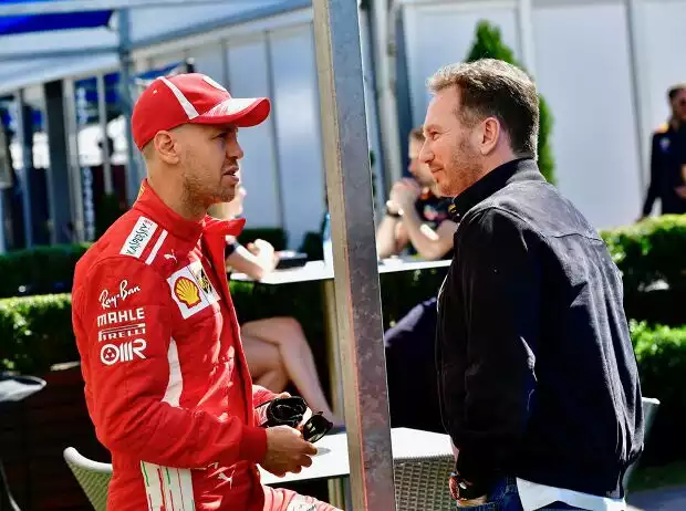 Sebastian Vettel, Christian Horner Titel-Bild zur News: Sebastian Vettel, Christian Horner