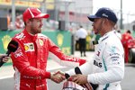 Sebastian Vettel (Ferrari) und Lewis Hamilton (Mercedes) 