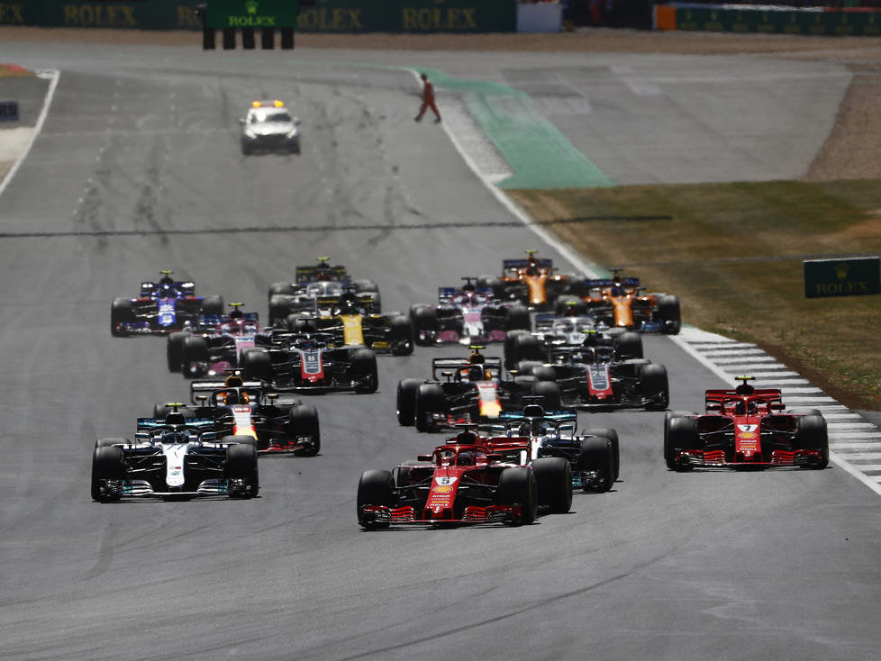 Sebastian Vettel, Valtteri Bottas, Lewis Hamilton, Kimi Räikkönen, Daniel Ricciardo, Max Verstappen