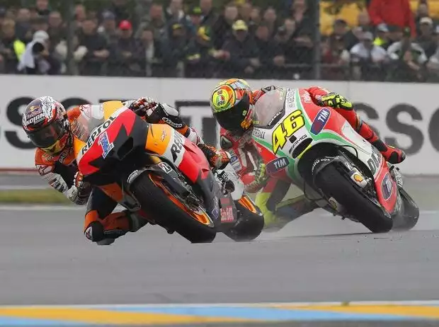 Titel-Bild zur News: Casey Stoner, Valentino Rossi