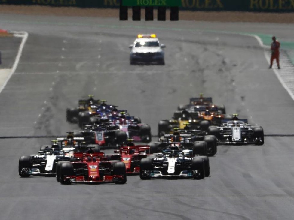 Sebastian Vettel, Lewis Hamilton, Valtteri Bottas, Kimi Räikkönen, Max Verstappen, Daniel Ricciardo